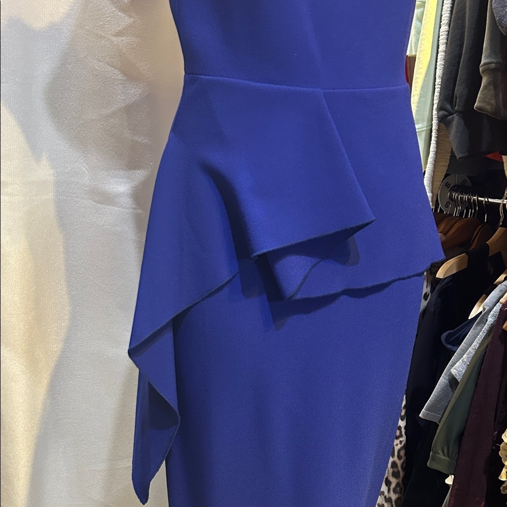 Roland Mouret Royal Blue Asymmetrical Dress - Picture 7 of 16